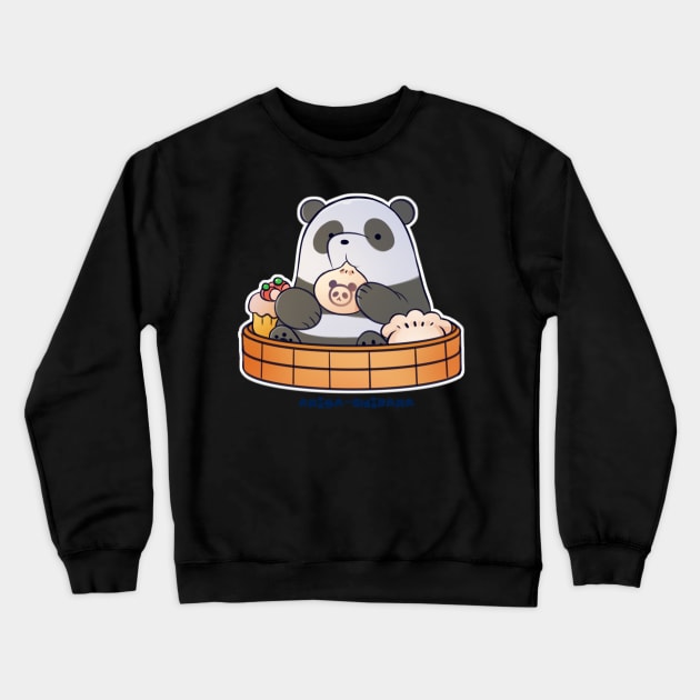 Panda Bear Dim Sum Crewneck Sweatshirt by arisachibara